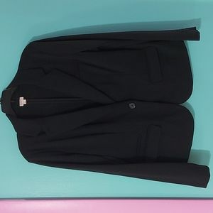 Target Merona XL Black Knit Stretchy 1 Button Blazer with Pockets